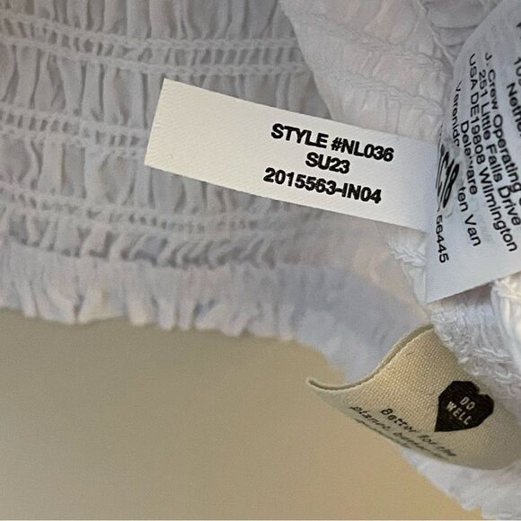 NEW Madewell Poplin Smocked Halter Crop Top size M style NL036 - Picture 6 of 6